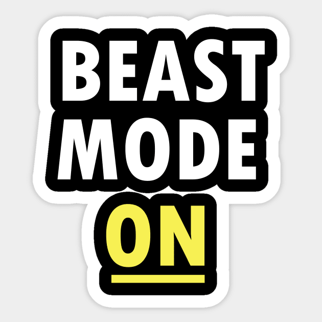 Beast Mode ON Gym Motivation Sticker by Scipio